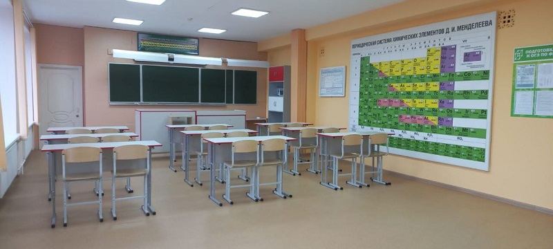 Кабинет физики и химии.